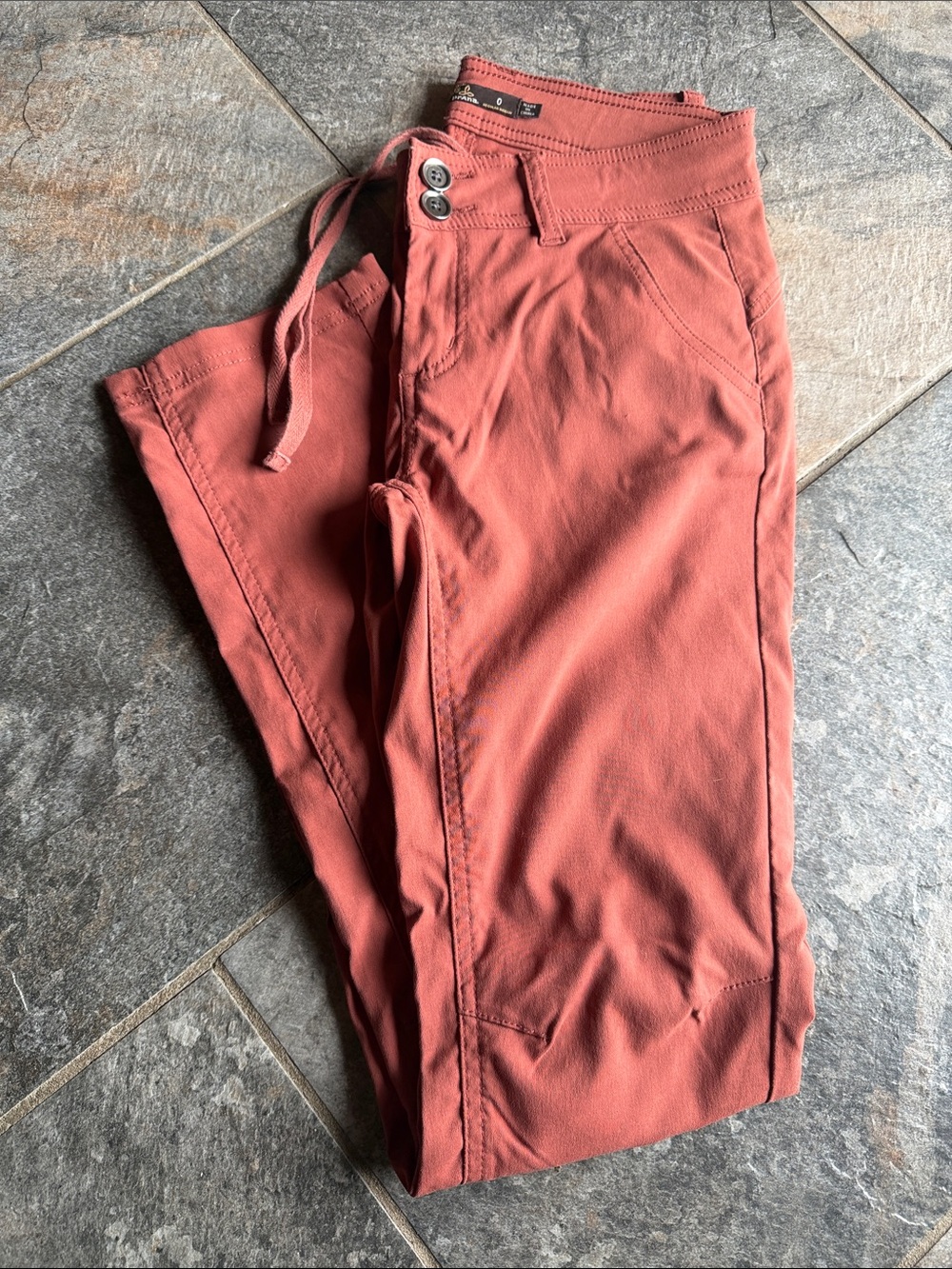 Women's Rust High-Rise Drawstring Pants
